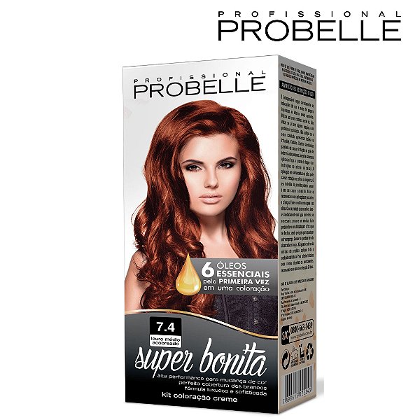COLORACAO SB 7.4 50ML LOURO MED ACOBREA (PROBELLE)