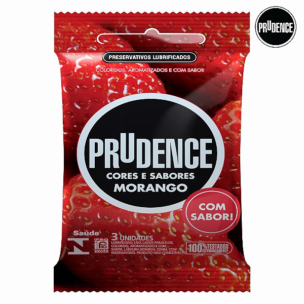 PRESERVATIVO SABOR MORANGO 3UND (PRUDENCE)