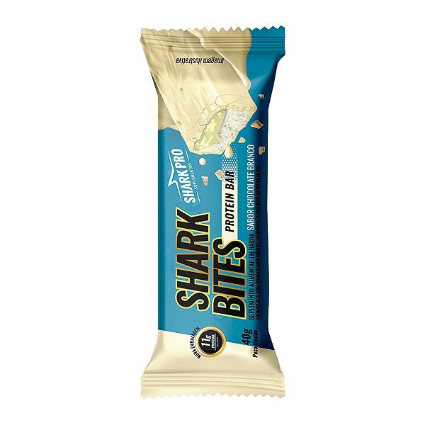 SHARK BITES PROTEIN BAR CHOCOLATE BRANCO 40G