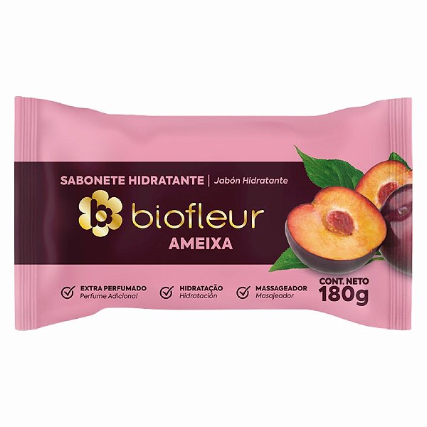 SABONETE BARRA AMEIXA 180G- BIOFLEUR