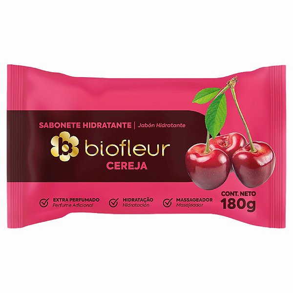 SABONETE BARRA CEREJA 180G- BIOFLEUR