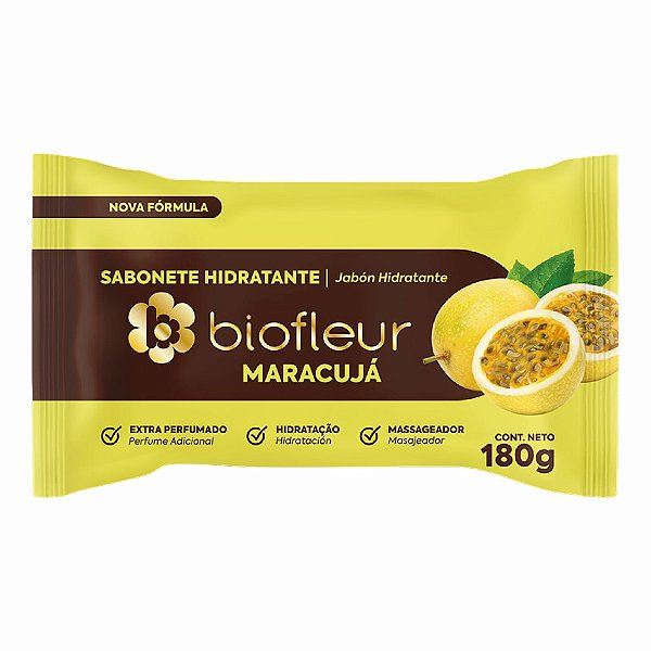 SABONETE BARRA MARACUJA 180G- BIOFLEUR