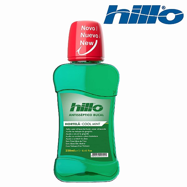 ANTISSEPTICO BUCAL HORTELA 250ML S/ ALCOOL (HILLO)