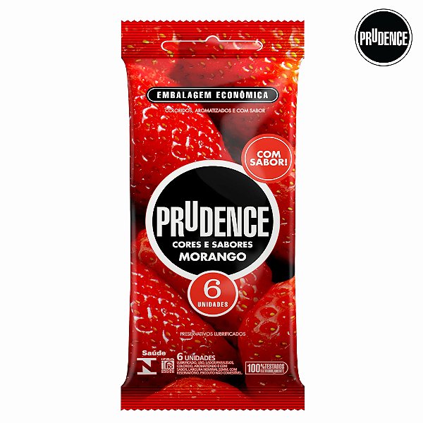 PRESERVATIVO SABOR MORANGO 6UND (PRUDENCE)