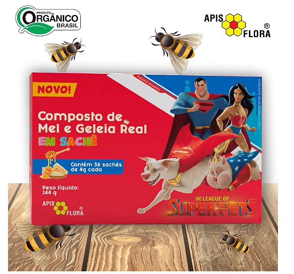MEL COM GELEIA REAL SACHE KIDS 144 G (APIS FLORA)