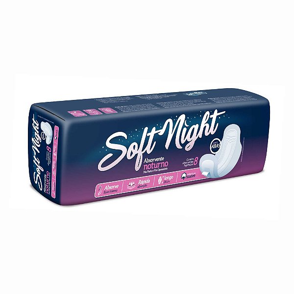 ABSORVENTE NOTURNO SOFT NIGHT C/ABAS C/10UN POS PARTO