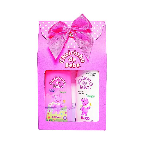 KIT COLONIA 200ML+TALCO 120G ROSA VEGANO CH. DE BEBE