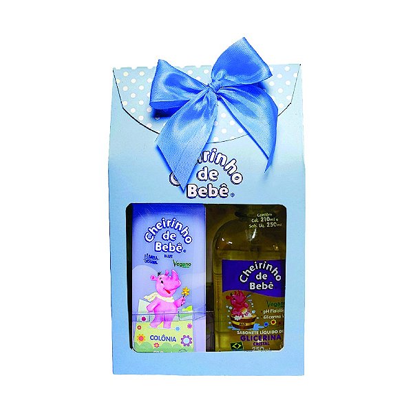 KIT COLONIA BLUE 200ML+SAB LIQ. GLICERINA VEGETAL 250ML CH. DE BEBE
