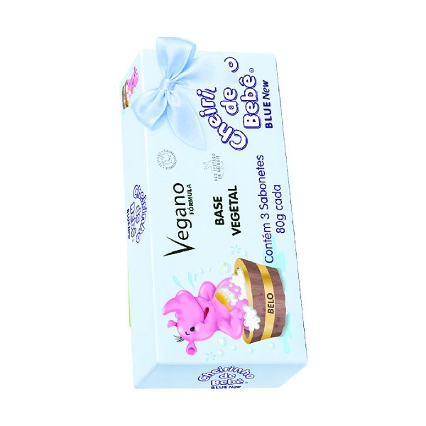 ESTOJO BLUE NEW C/ 3 SABONETES 80G VEGANO CH. DE BEBE