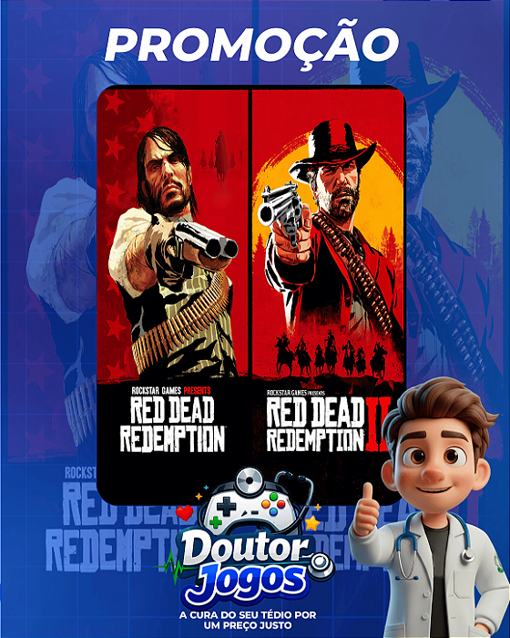 Bundle Red Dead Redemption & Red Dead Redemption 2 - Mídia Digital PS4/PS5