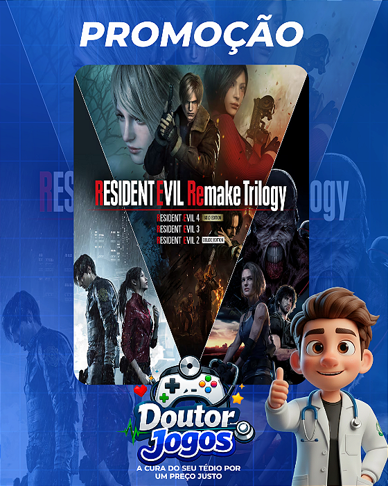 RESIDENT EVIL REMAKE TRILOGY - MÍDIA DIGITAL PS4/PS5