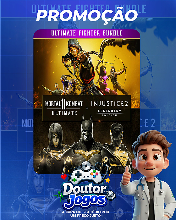 Mortal Kombat 11 Ultimate + Injustice 2 Edição Lendária - Mídia Digital PS4/PS5