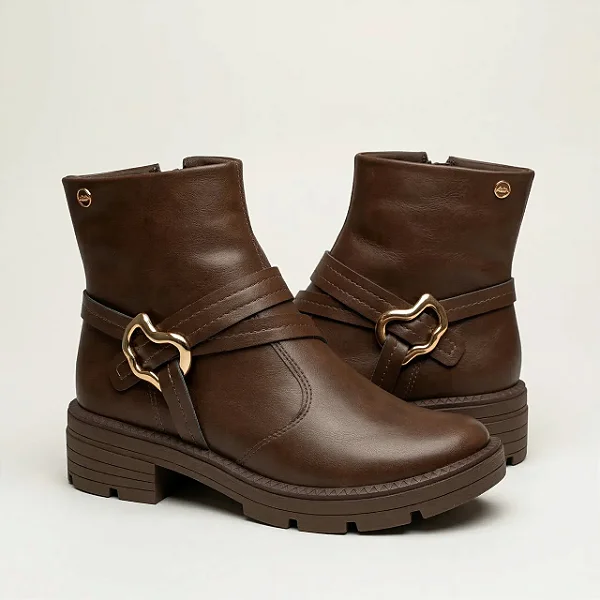 Bota Coturno Dakota Cano Curto D2403 Café