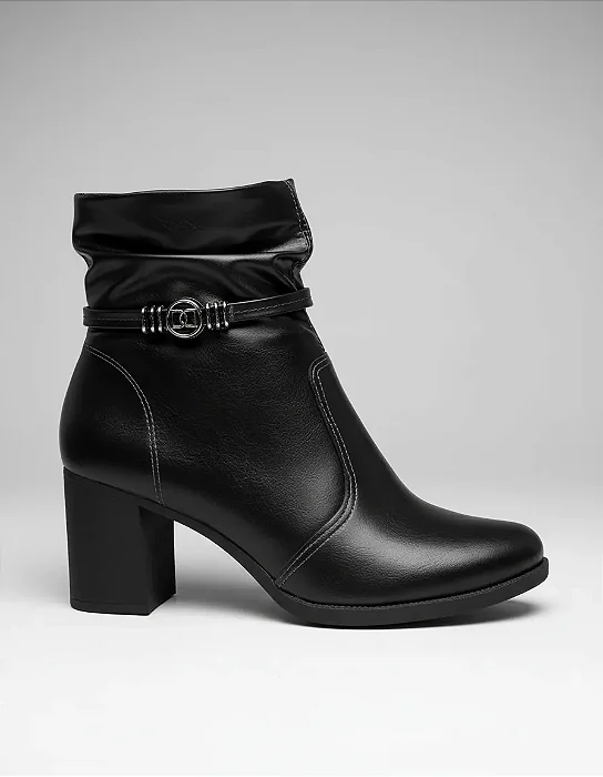 Bota Dakota Feminina Cano Curto D2195 Preto Slouch