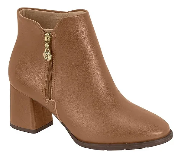 Bota Cano Curto Modare 7078.101 Caramelo Salto Bloco