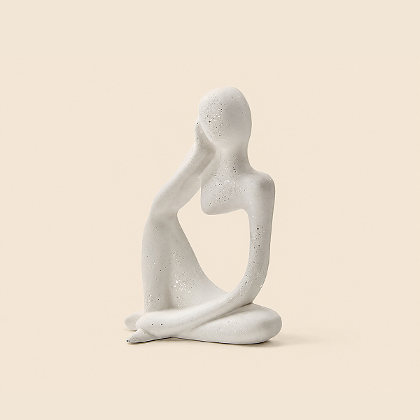 Escultura Decorativa Contemplação Branca