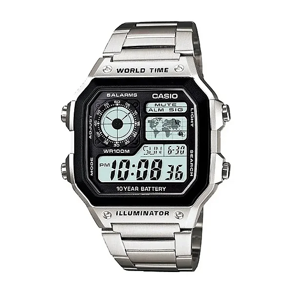 Relógio Casio Masculino World Time AE-1200