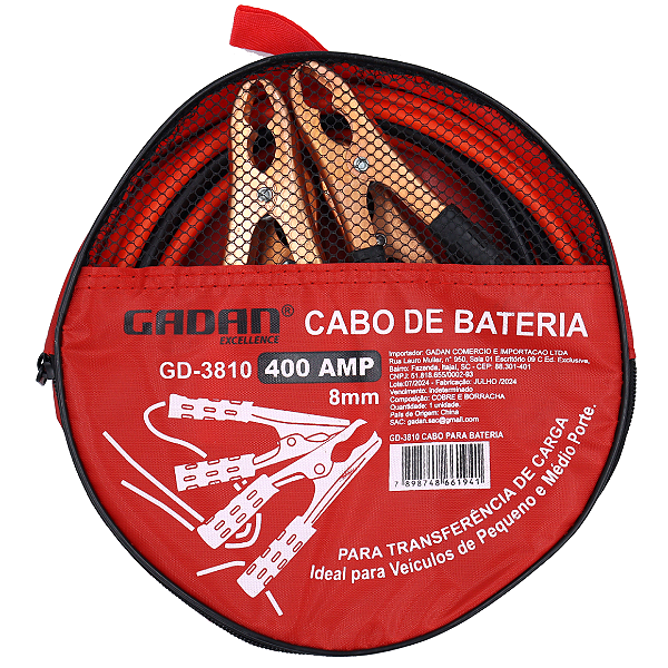 Cabo de Carga p/bateria 400amp - Gadan