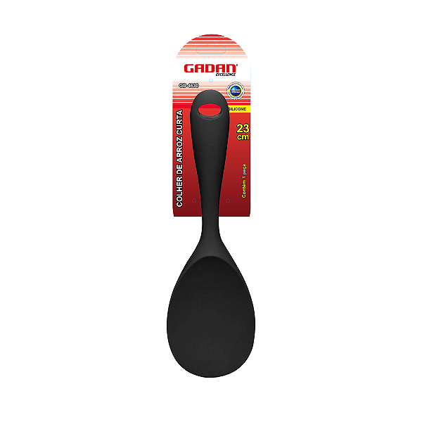 Colher de arroz curta Silicone 23cm - Gadan
