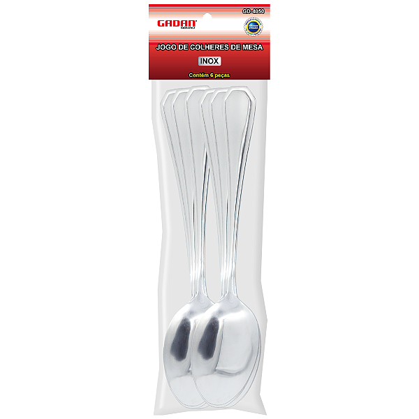Colher em inox c/6un - Gadan