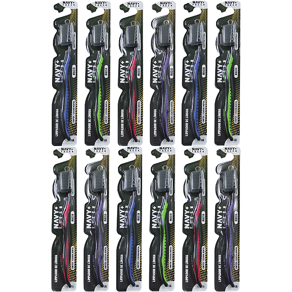 Escova Dental adulto macia c/12un Black 4045