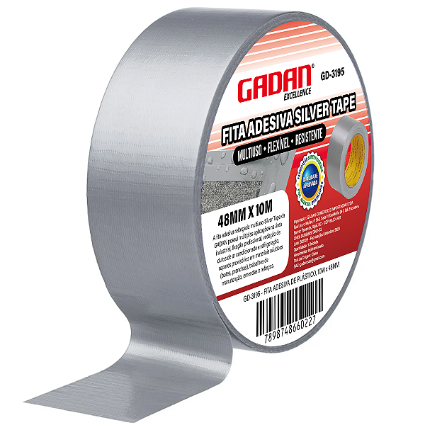 Fita adesiva Silver Tape 48mm x 10m - Gadan