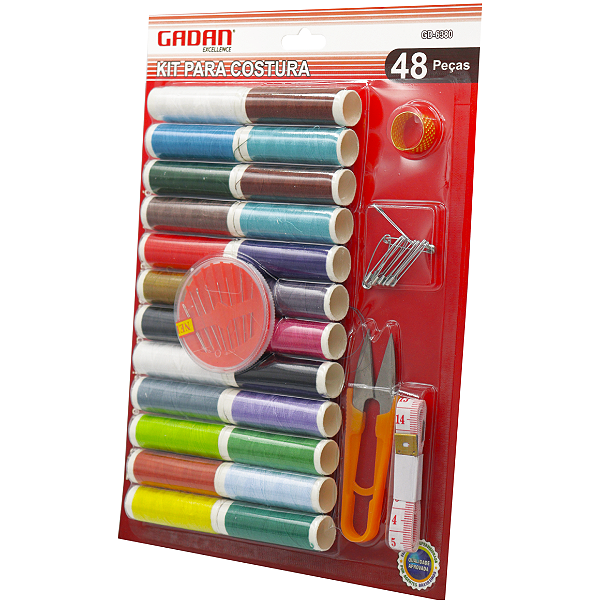 Kit de costura com 48 peças - Gadan