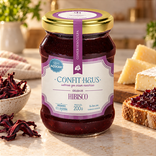 Geleia de Hibisco Zero Açúcar Confit Haus 200g