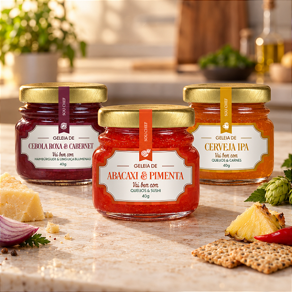 Kit Mini Geleias Gourmet Confit Haus 120g – 3 Unidades de 40g