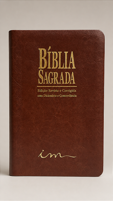 BIBLIA PU MARROM ESCURO DICIONARIO E CONCORDANCIA