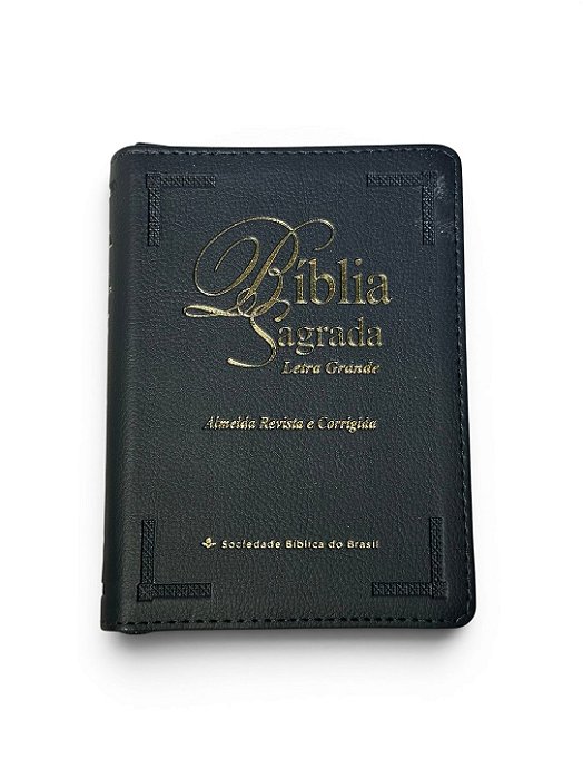 BIBLIA PEQUENO-LETRA GRANDE C/ZIPER PRETA