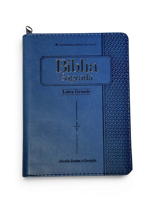 BIBLIA PEQUENO-LETRA GRANDE C/ZIPER AZUL