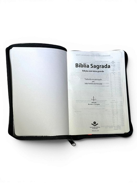 BIBLIA LETRA GRANDE COM ZIPER MARROM