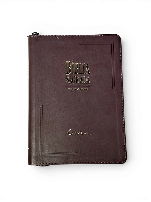 BIBLIA LETRA GRANDE COM ZIPER MARROM