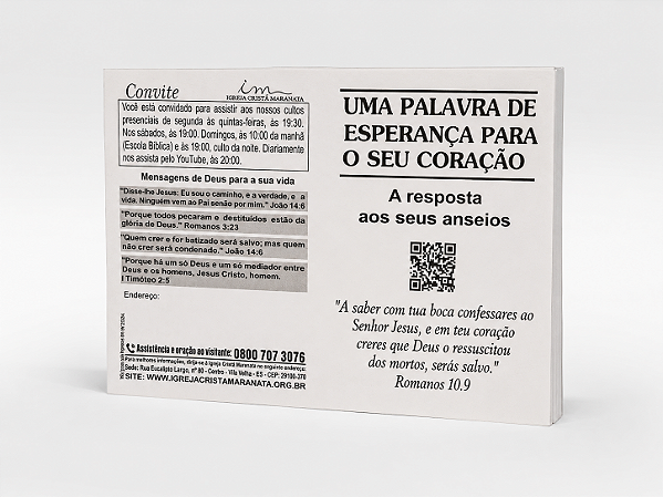 FOLHETO PALAVRA DE ESPERANÇA