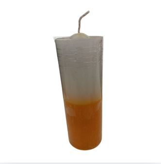 Vela 7 Dias Branca/Laranja 200g