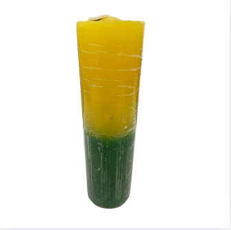 Vela 14 Dias Amarela/Verde 510g