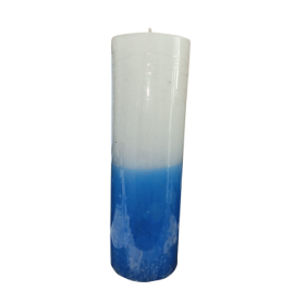 Vela 21 Dias Branca/Azul Claro 1600g