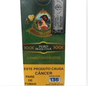 Charuto Dona Flor Puro Mata Fina - Caixa com 3 Robustos