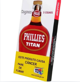 Charuto Conhaque - Phillies titan - caixa com 5 Unidades