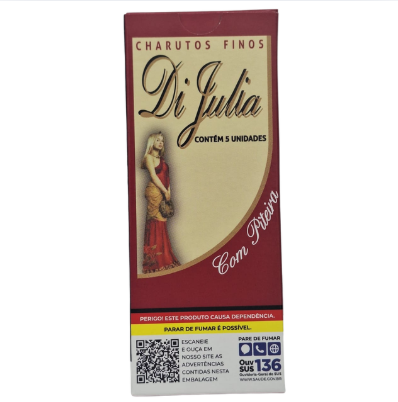 Cigarrilha D Julia Cereja - Caixa com 5 Unidades