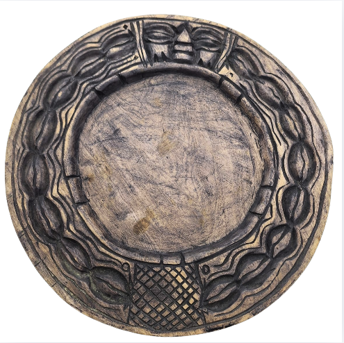 Opon Ifá Grande em Madeira Entalhada – Tabuleiro Ritual Yorubá 44cm