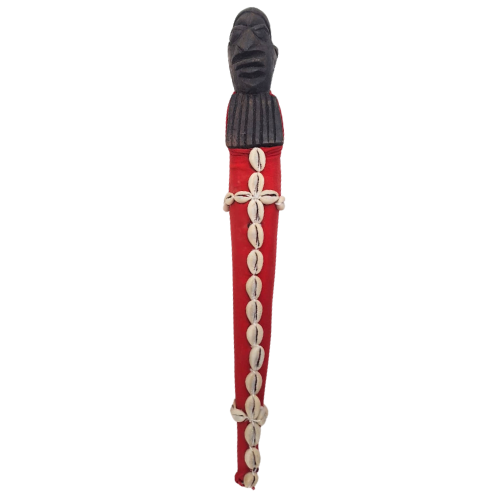 Esù Àṣọ Pupa com Búzios – Representação Ritual de Exu 40cm