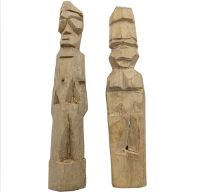 Casal Omolangidi Africano em Madeira 23cm
