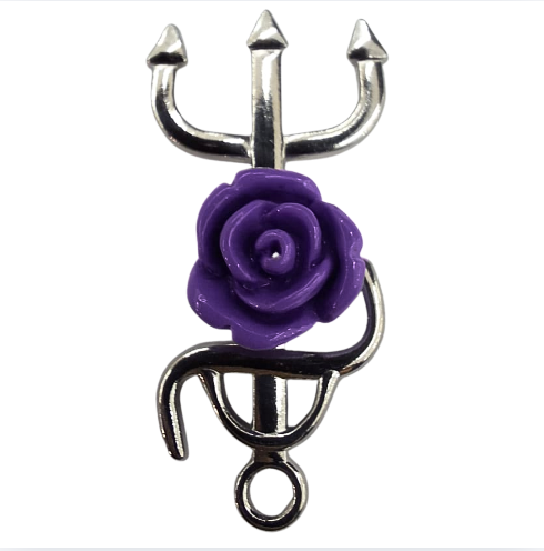 Pingente Pombagira com Rosa Roxa – 3,5cm