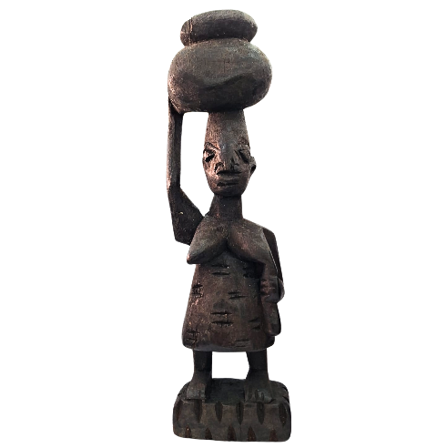 Escultura Africana Oxum em Madeira Entalhada – 24,5cm