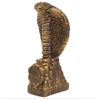 Cobra Naja Decorativa em Resina Pequena