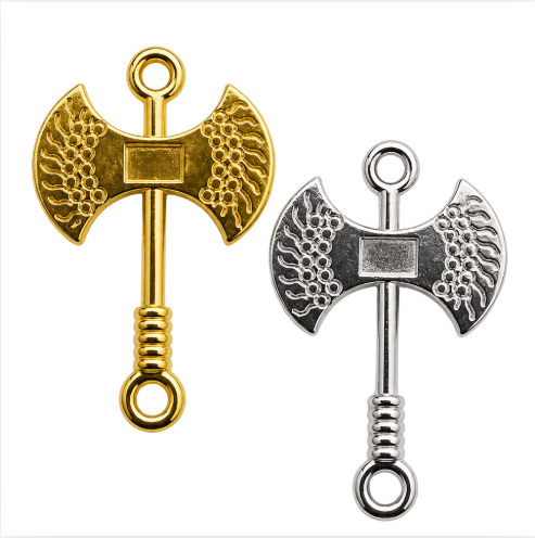 Pingente Machado de Xangô (Oxé) – Dourado ou Prateado – 2,4cm