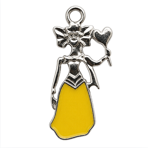 Pingente Oxum Esmaltado Amarelo – 2,7cm