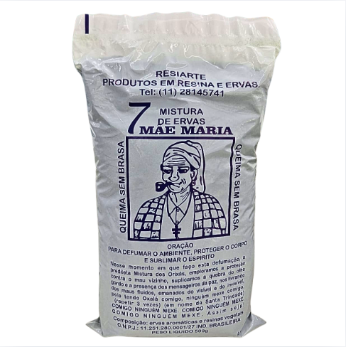 Defumação 7 Ervas Mãe Maria 500g | Queima sem Brasa